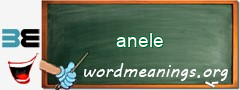 WordMeaning blackboard for anele